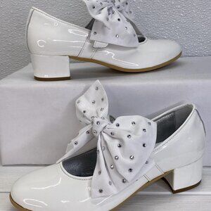 NEW MONNALISA Ballet 35mm Heel Dress Shoes Big Kids